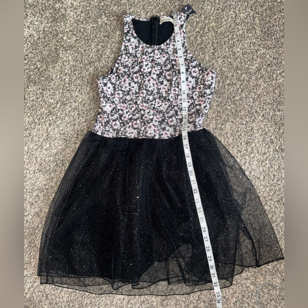 Abercrombie & Fitch Black and Pink Floral Dress